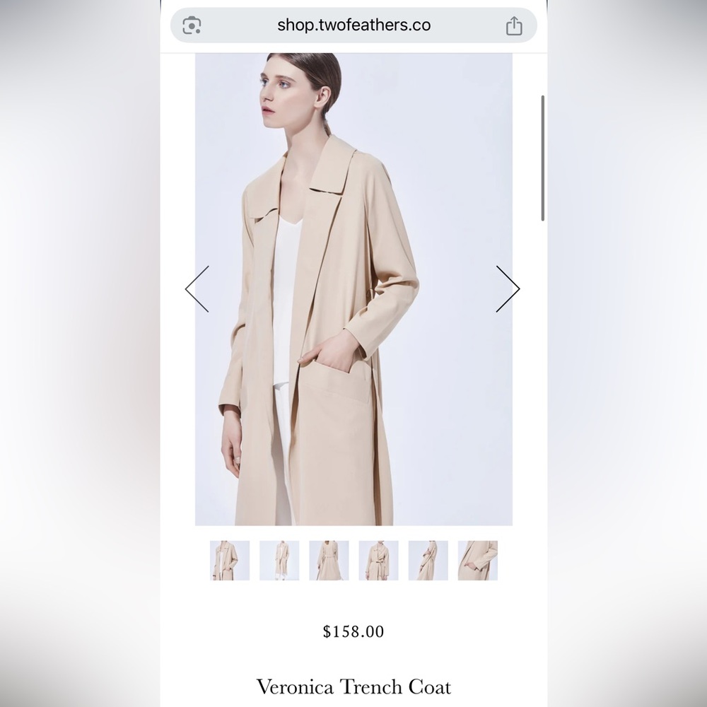 Beige Belted Trench Coat